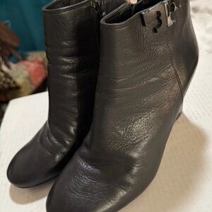Tory Burch Black Leather Ankle Boots